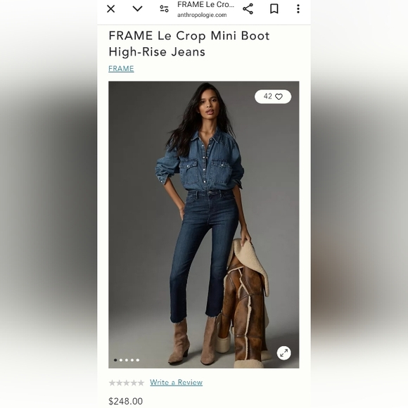 Frame Denim Denim - FRAME La Crop Mini Boot size 29 denim blue jeans